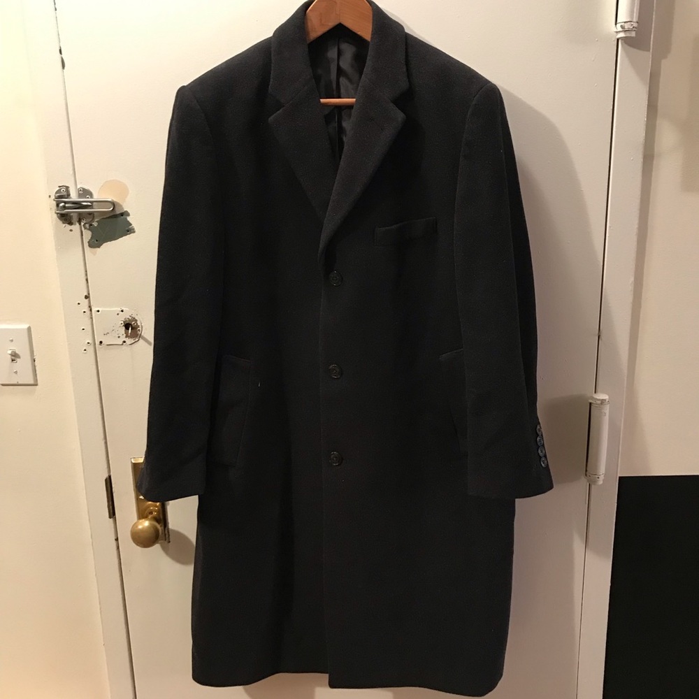 Polo Ralph Lauren Charcoal Gray Overcoat 44R wool